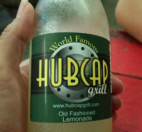 Label of a hubcap lemonade